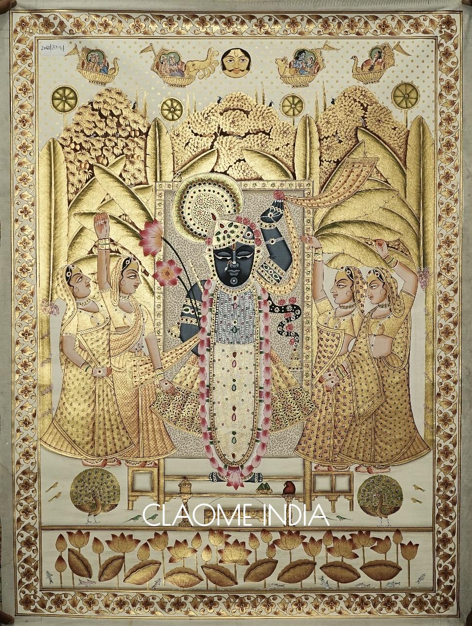 Authentic hand-painted Pichwai art created by Indian master artisans