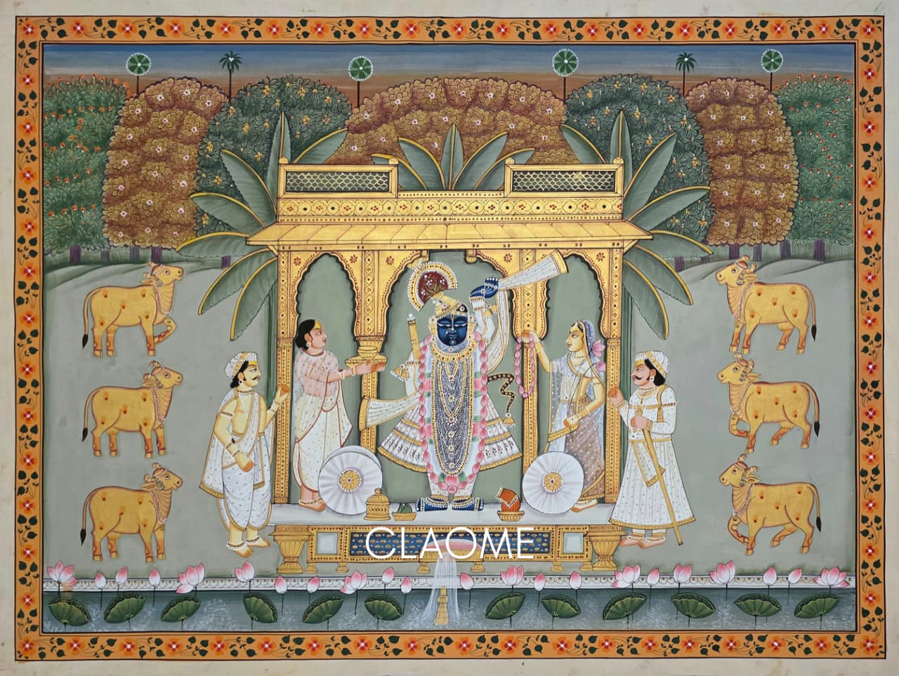 Home hand-painted Pichwai artwork