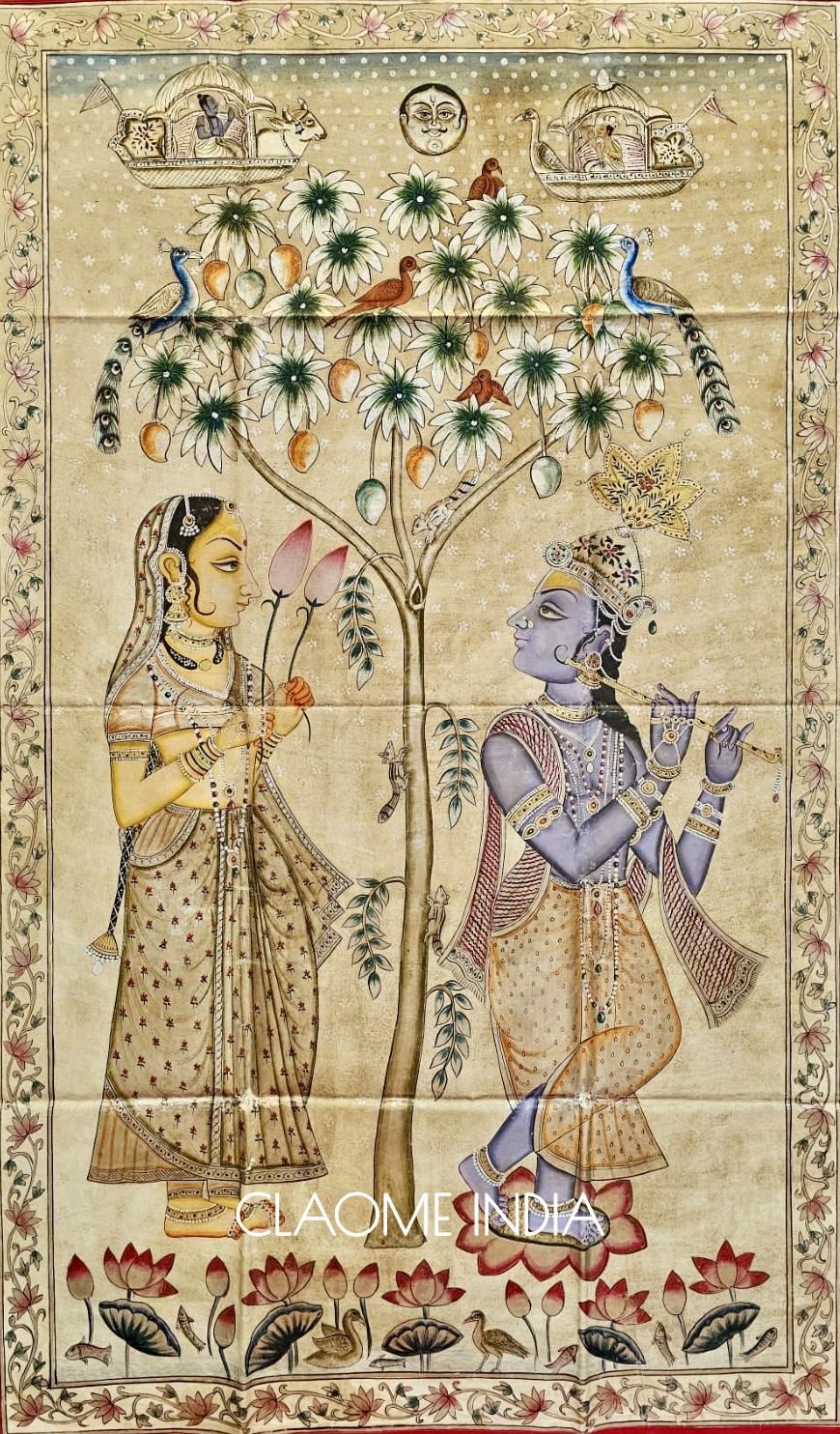 Premium Pichwai painting for mandir and spiritual spaces, hand-painted in India