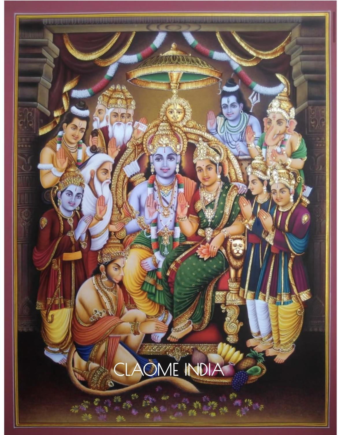 Detailed Pichwai art of Lord Krishna suitable for mandir and prayer spaces