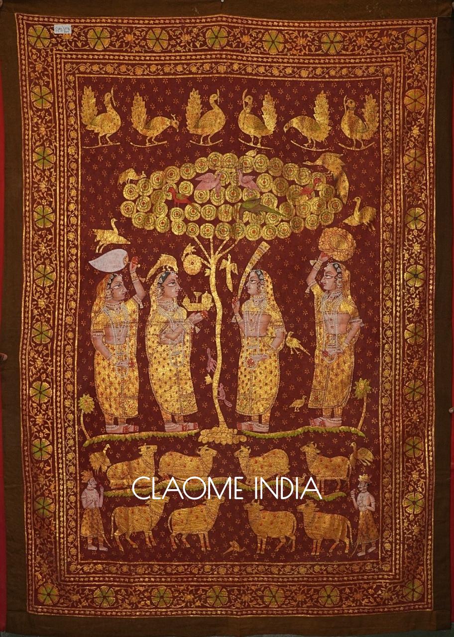 Authentic Indian Pichwai art with detailed storytelling and craftsmanship