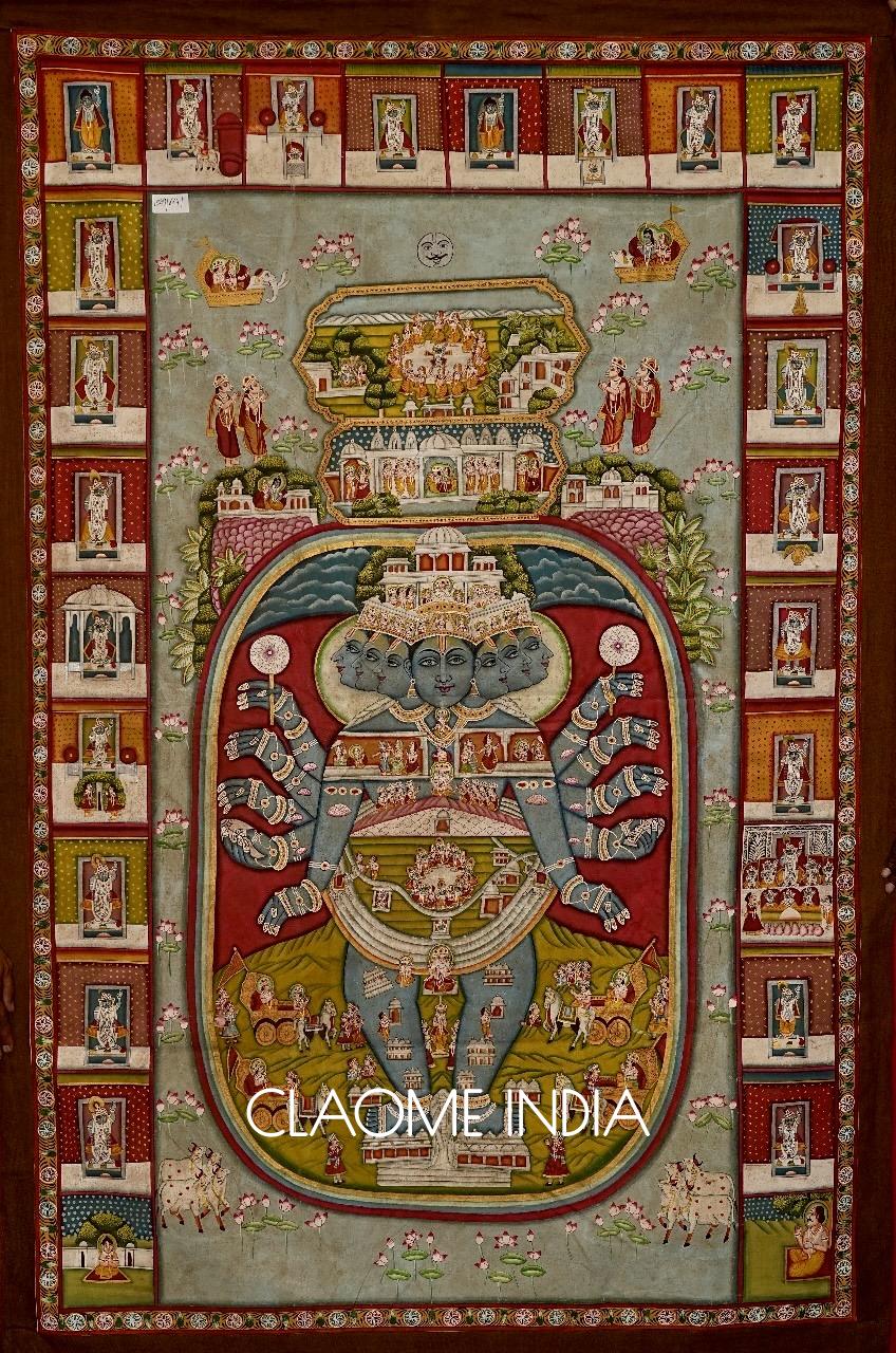 Premium Pichwai painting for mandir and spiritual spaces, hand-painted in India