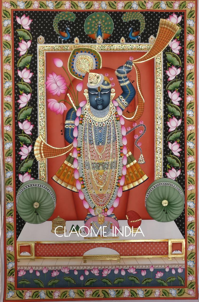Authentic Indian Pichwai art with detailed storytelling and craftsmanship