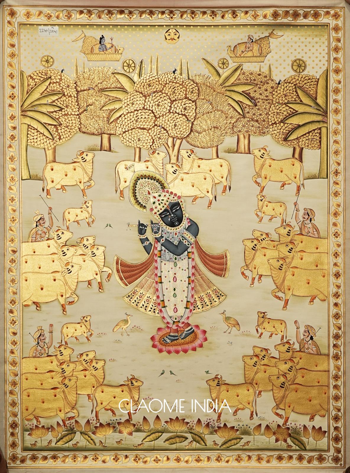 Premium Pichwai painting inspired by classical Indian devotional art