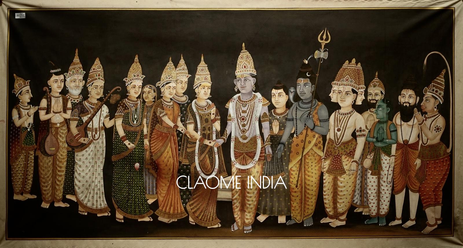 Authentic Indian Pichwai art with detailed storytelling and craftsmanship