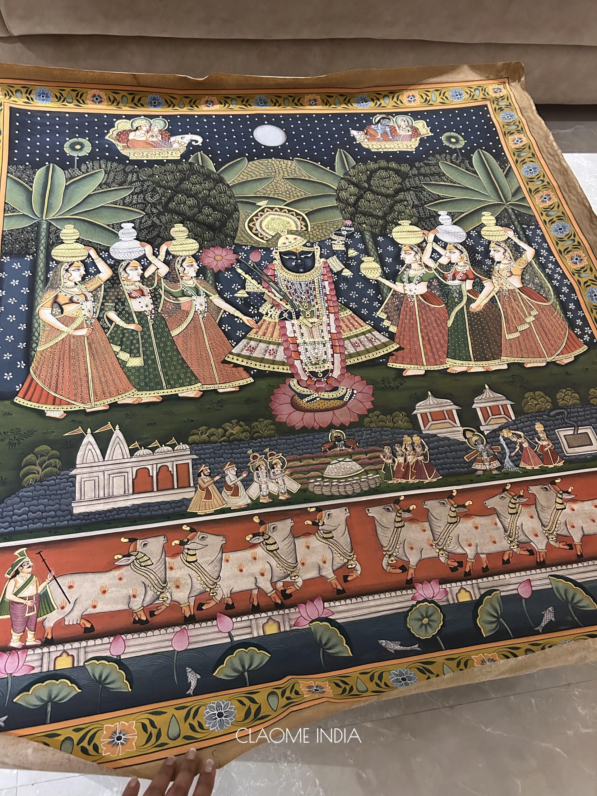Gallery hand-painted Pichwai artwork