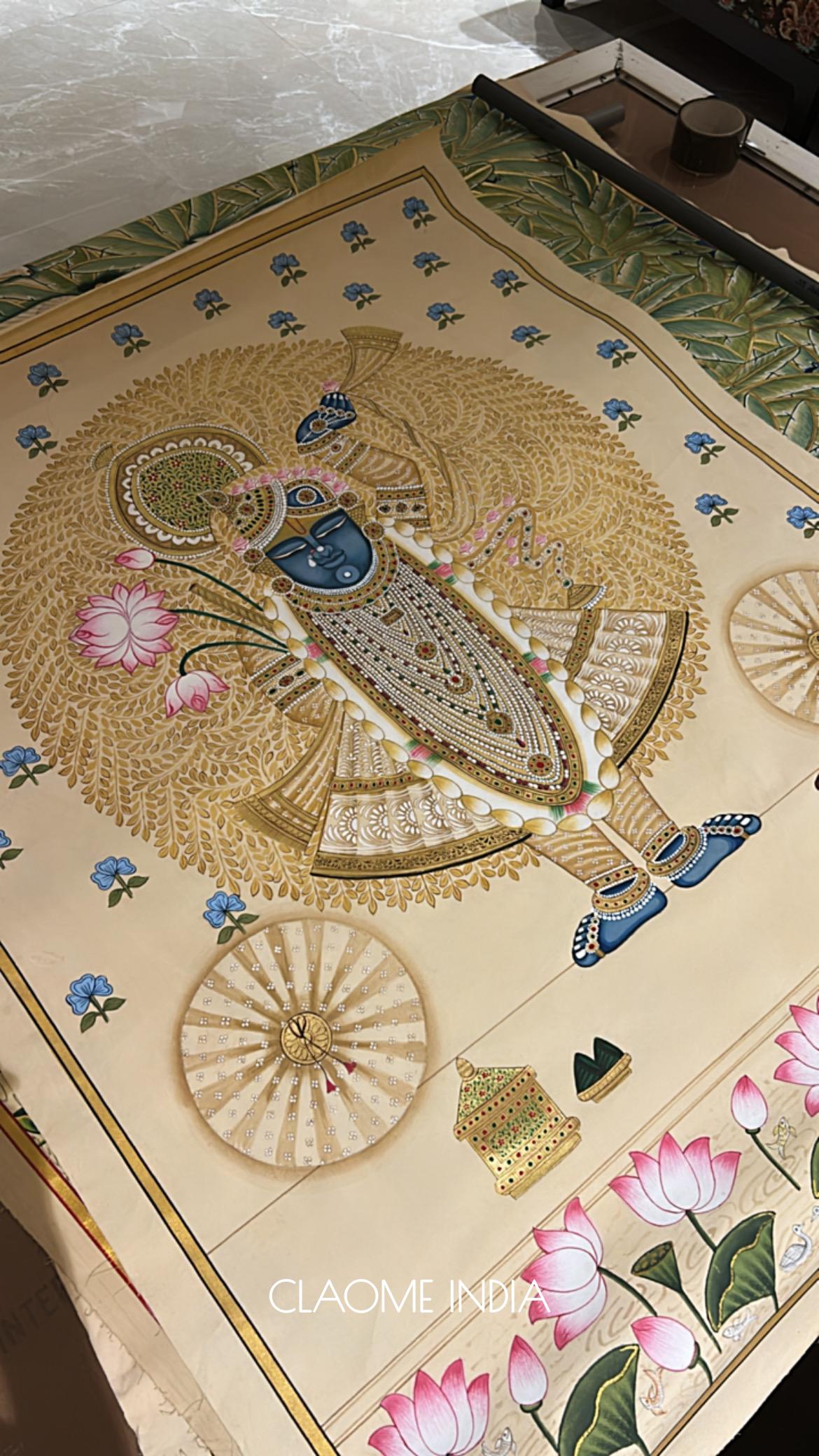 Gallery hand-painted Pichwai artwork