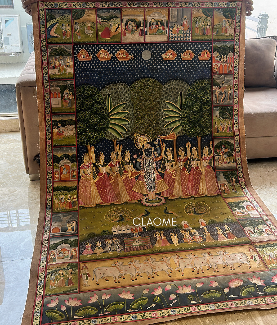 Gallery hand-painted Pichwai artwork