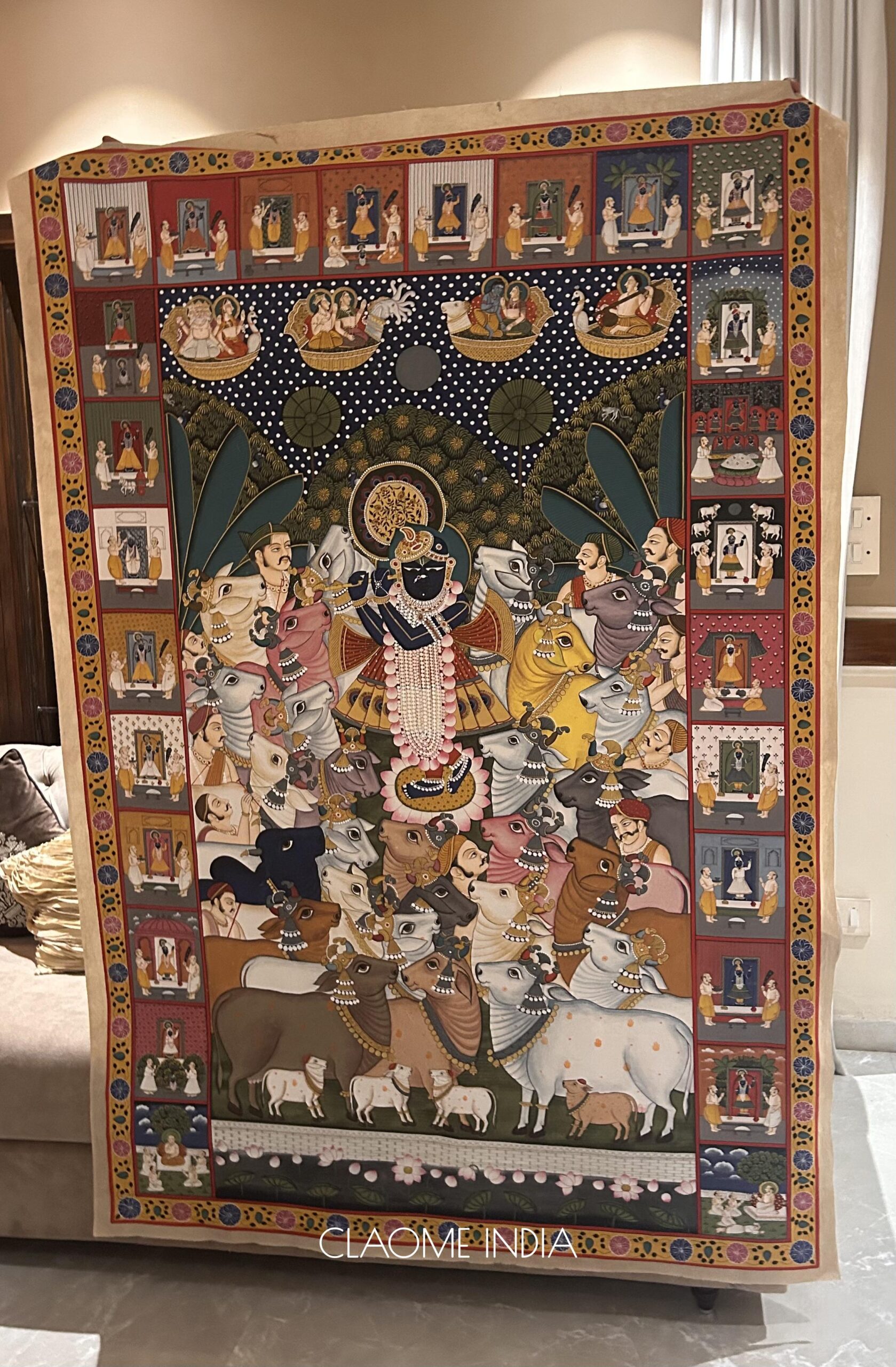 Gallery hand-painted Pichwai artwork