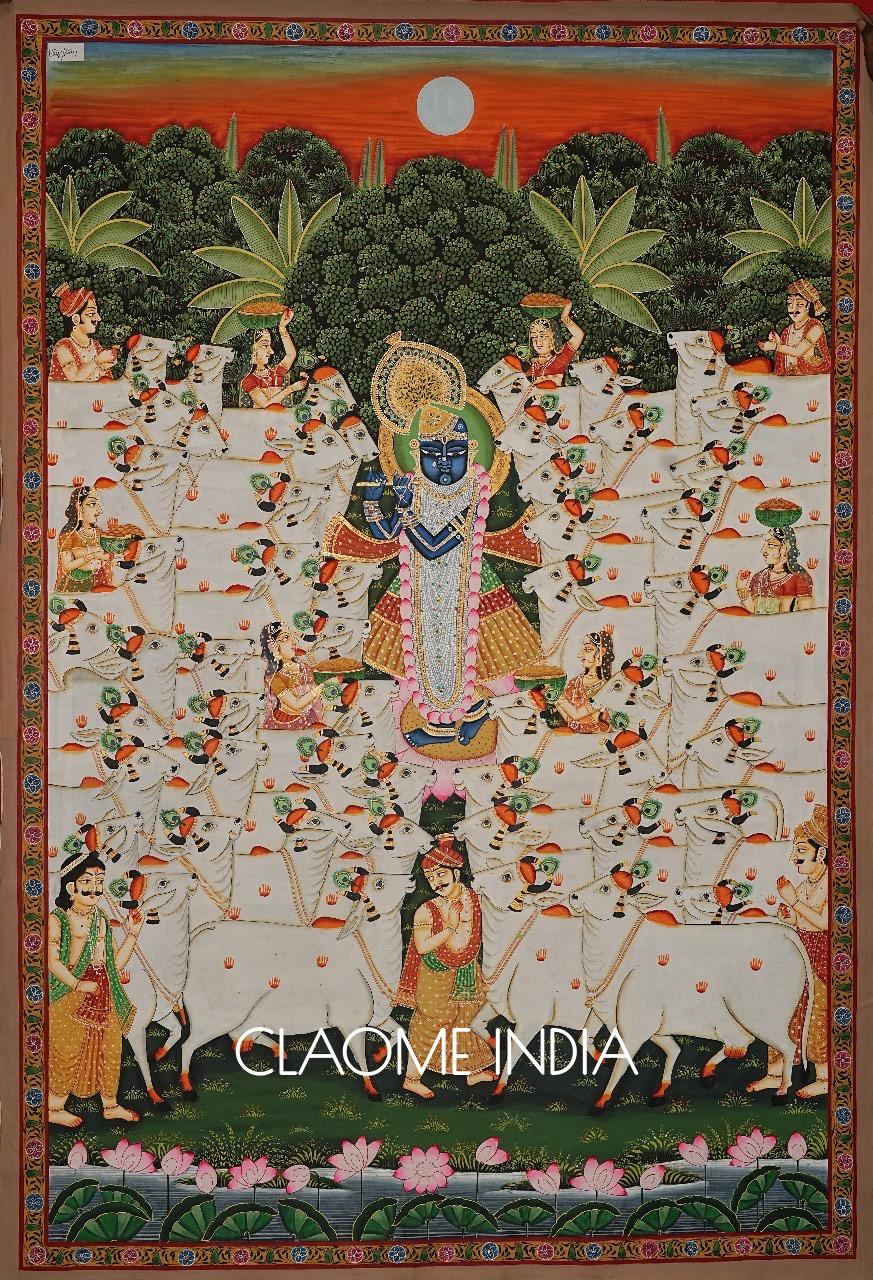 Gallery hand-painted Pichwai artwork