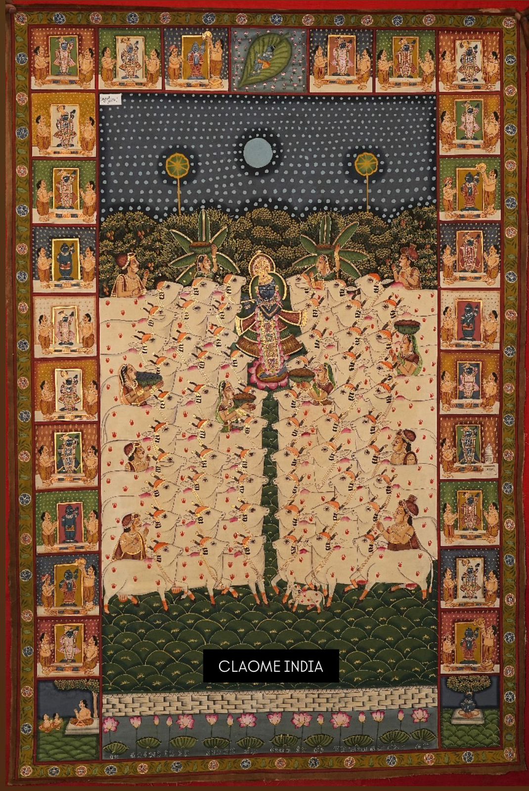 Shrinath Ji Hand painted pichwai art Claome