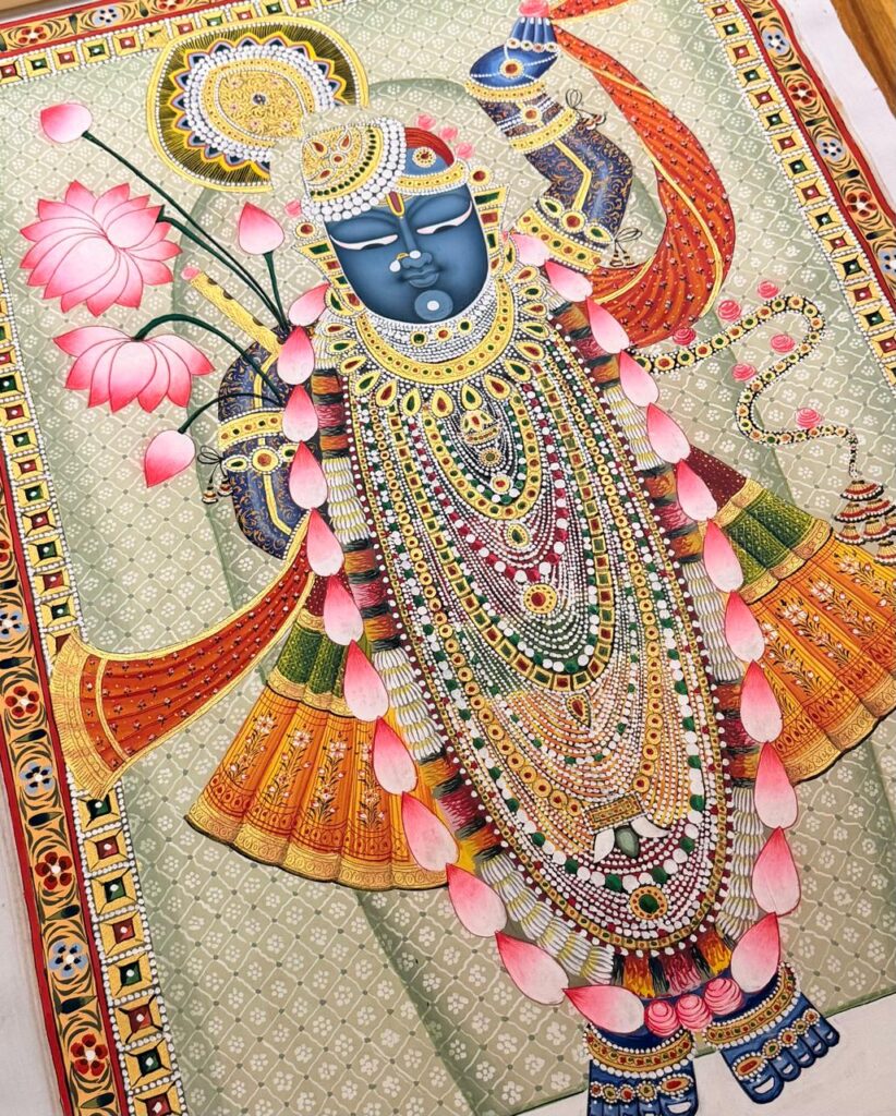 Shreenath Ji Pichwai artwork close-up