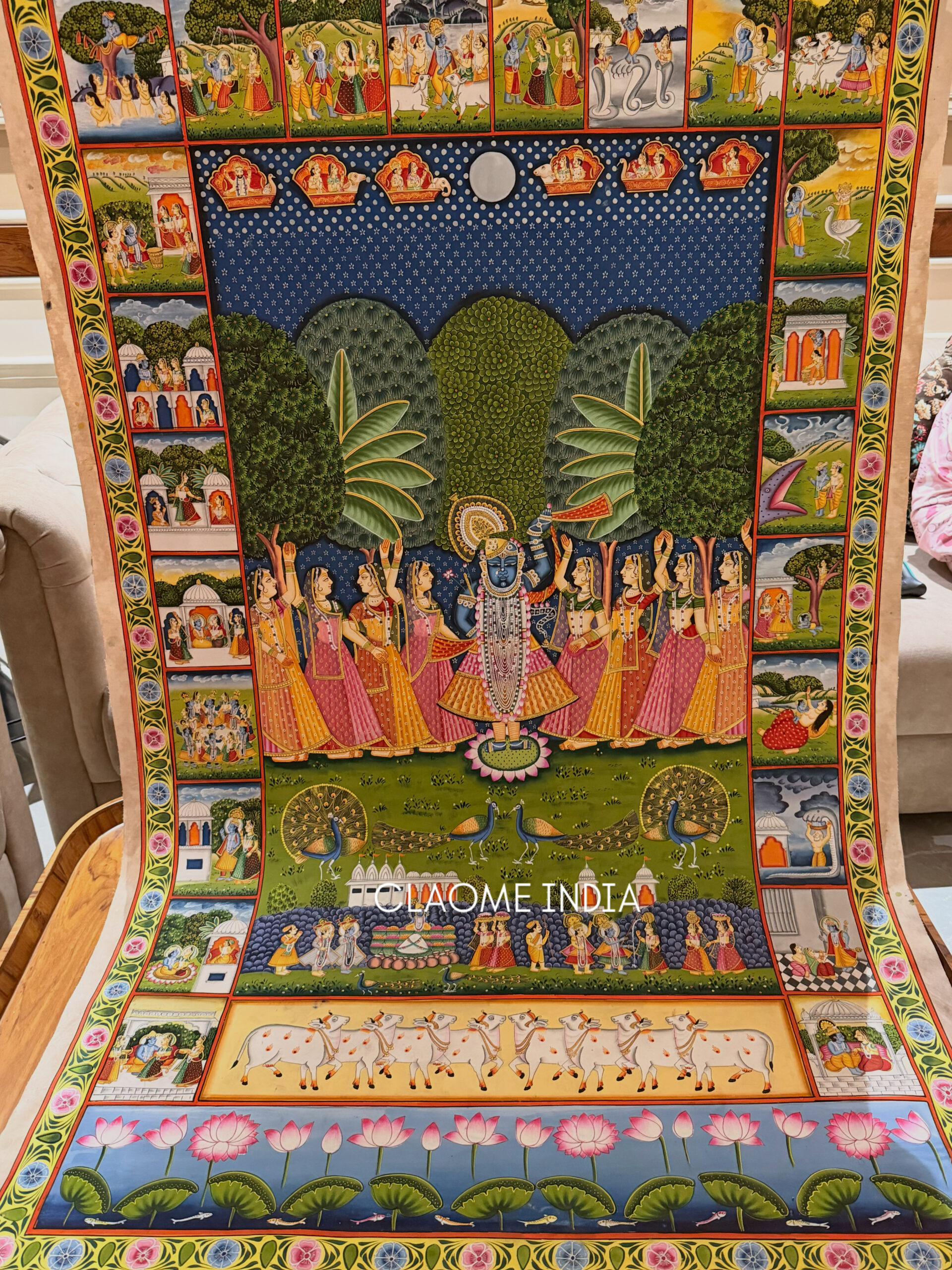 Hand-painted Pichwai Artwork | Claome India Home hand-painted Pichwai artwork