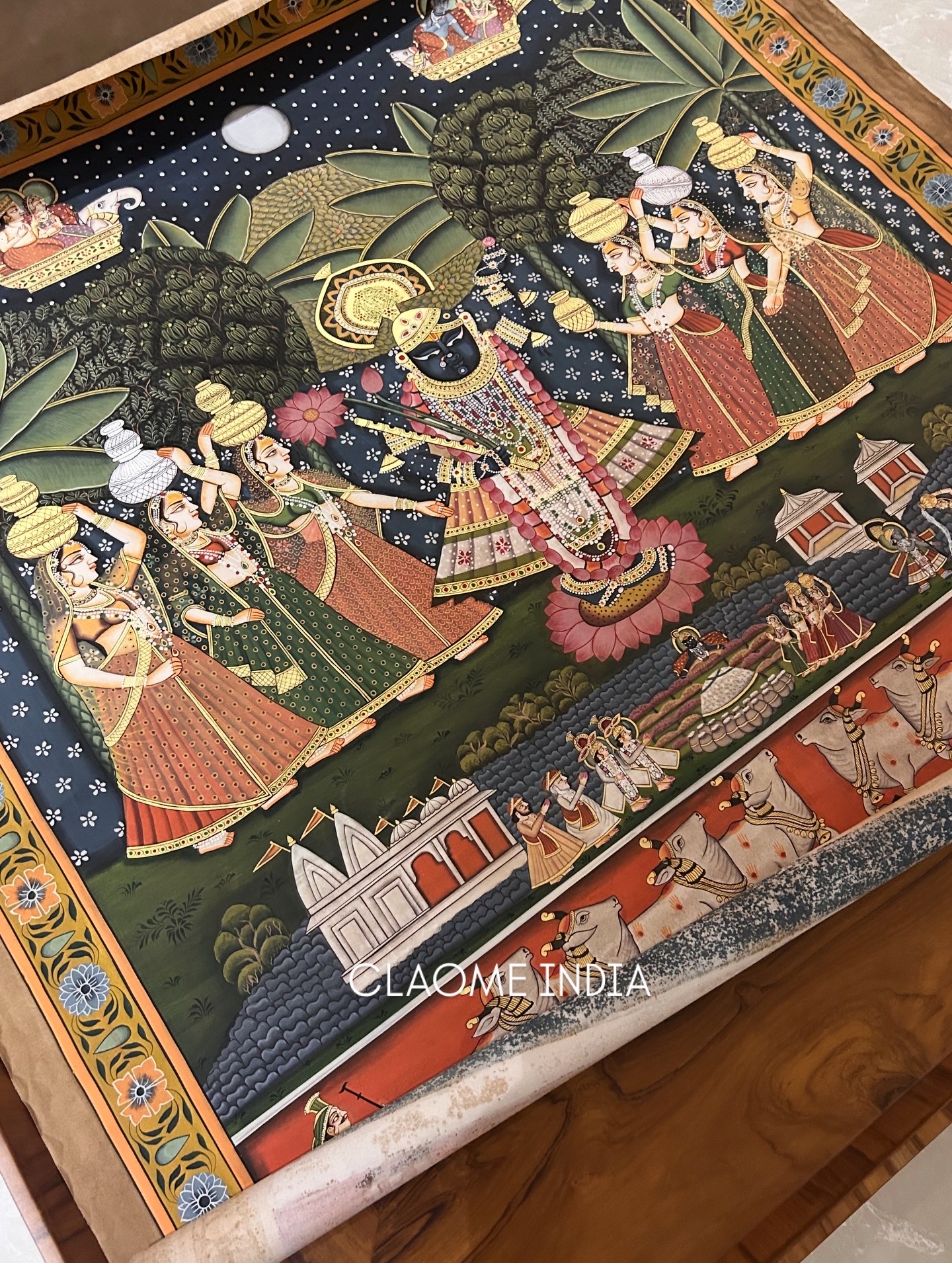 Gallery hand-painted Pichwai artwork