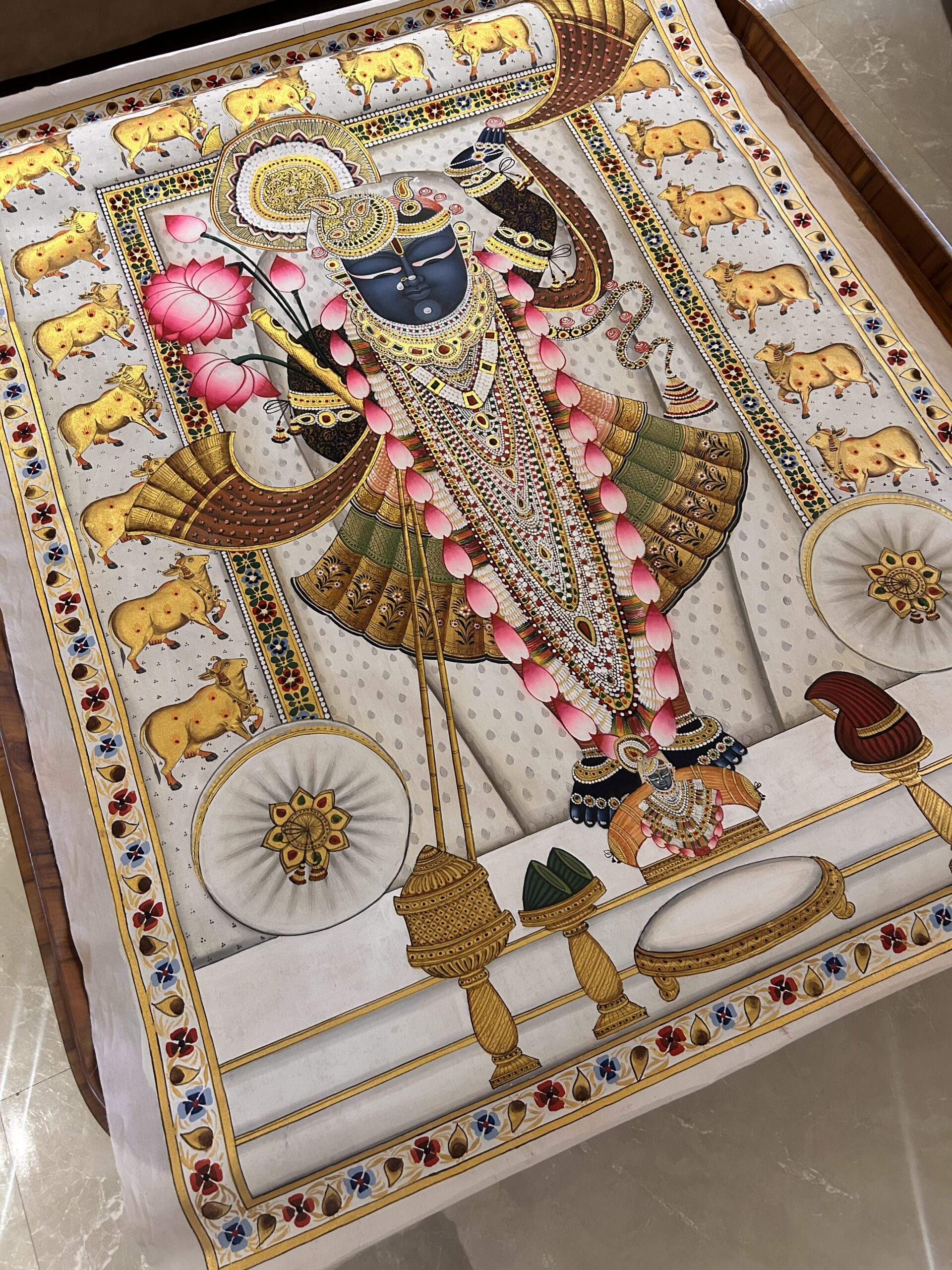 Gallery hand-painted Pichwai artwork