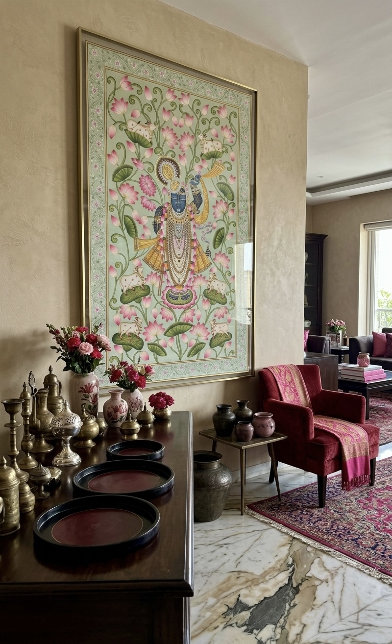 Gallery hand-painted Pichwai artwork