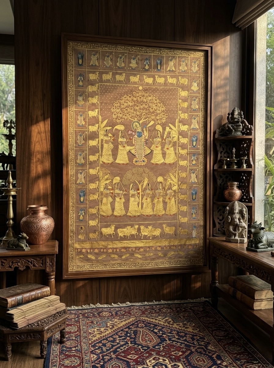 Gallery hand-painted Pichwai artwork