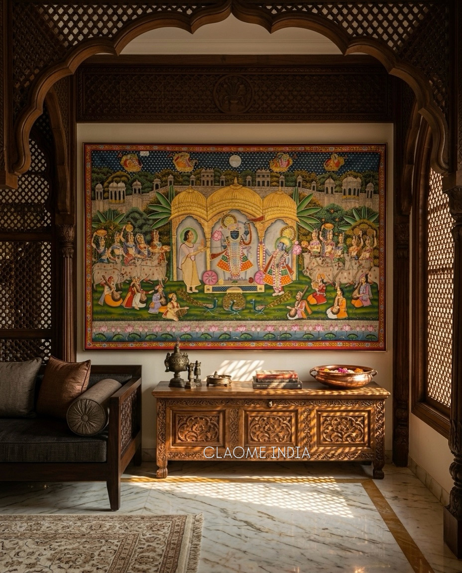 Gallery hand-painted Pichwai artwork